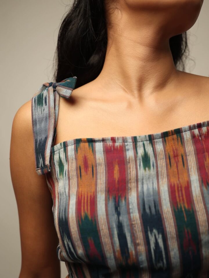 Ikkat Crop Top/Blouse